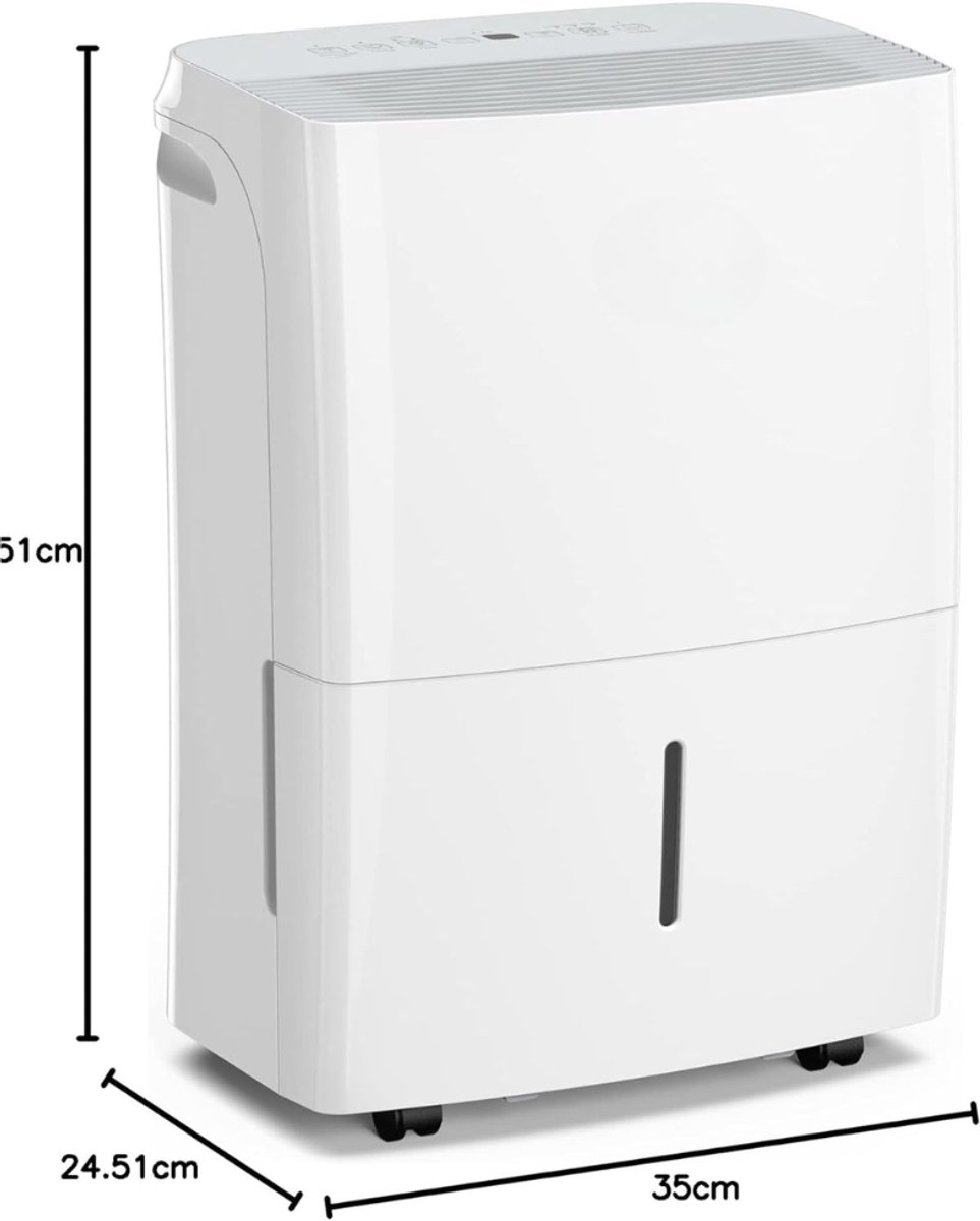 MMP® Luchtontvochtiger en luchtreiniger - Luchtontvochtiger slaapkamer - Luchtontvochtiger - Wit - 35cm x 25cm x 51cm (6153906350305)