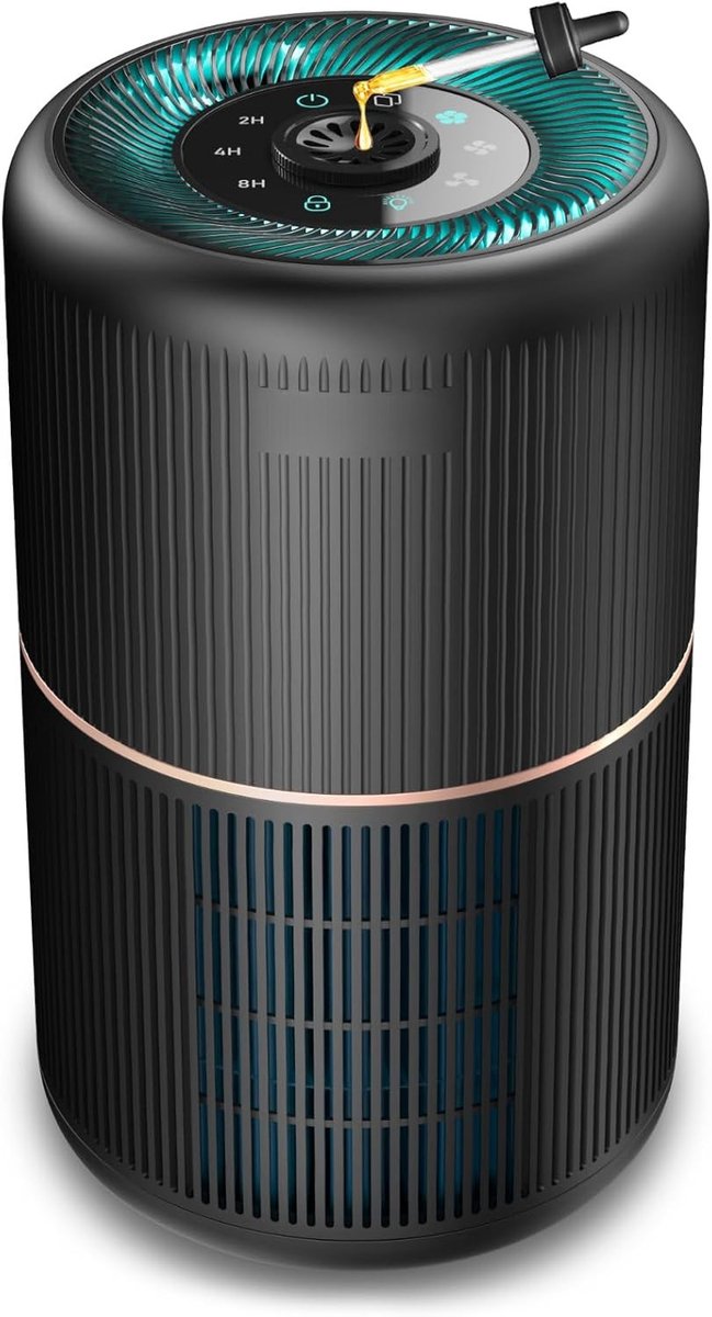 SNJY® Luchtreiniger met Aromatherapiefunctie - Luchtzuiveraar - Ionisator - Ruimtes tot 35m² - Zwart (6154318769785)