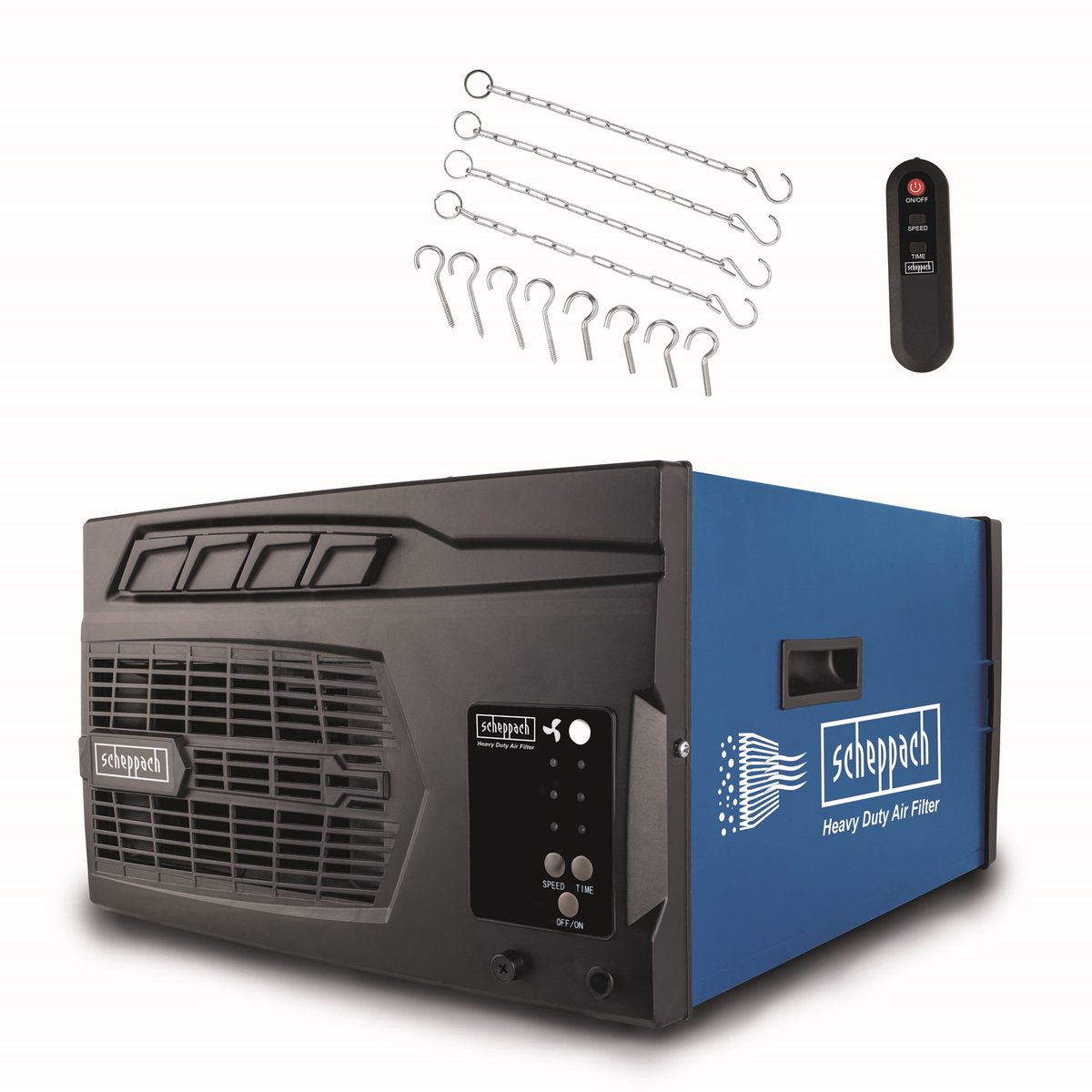 Scheppach Luchtfilter HDA-14 - 110W - Luchtreiniger voor in de werkplaats - 50dB - met afstandsbediening (4046664129561)