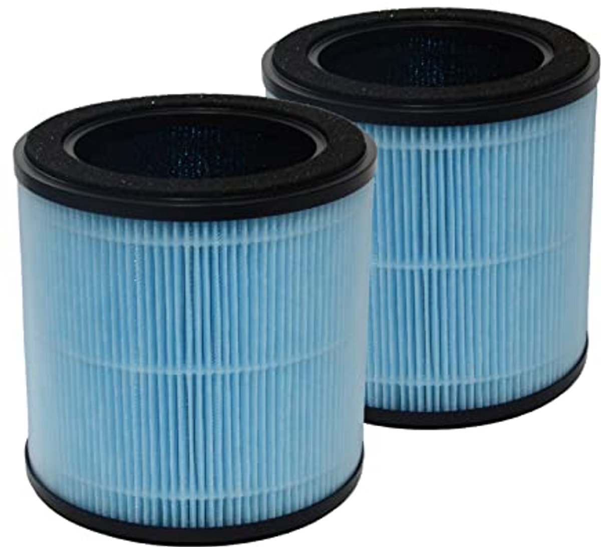 Vervangende HEPA filters voor luchtreinigers - 2-pack H13 met actieve kool en 3-traps filtratie (6154036016079)