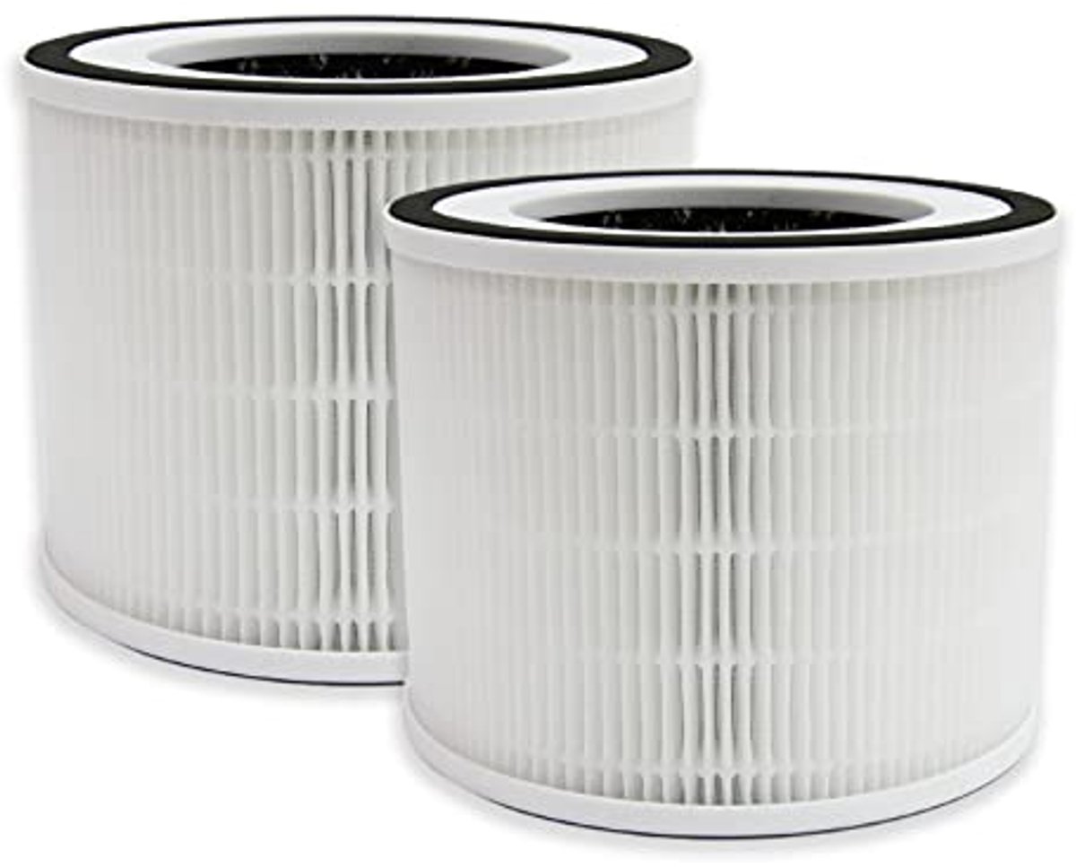 Vervangende HEPA-filters voor luchtreinigers met actieve kool - 2-pack (6154031584511)