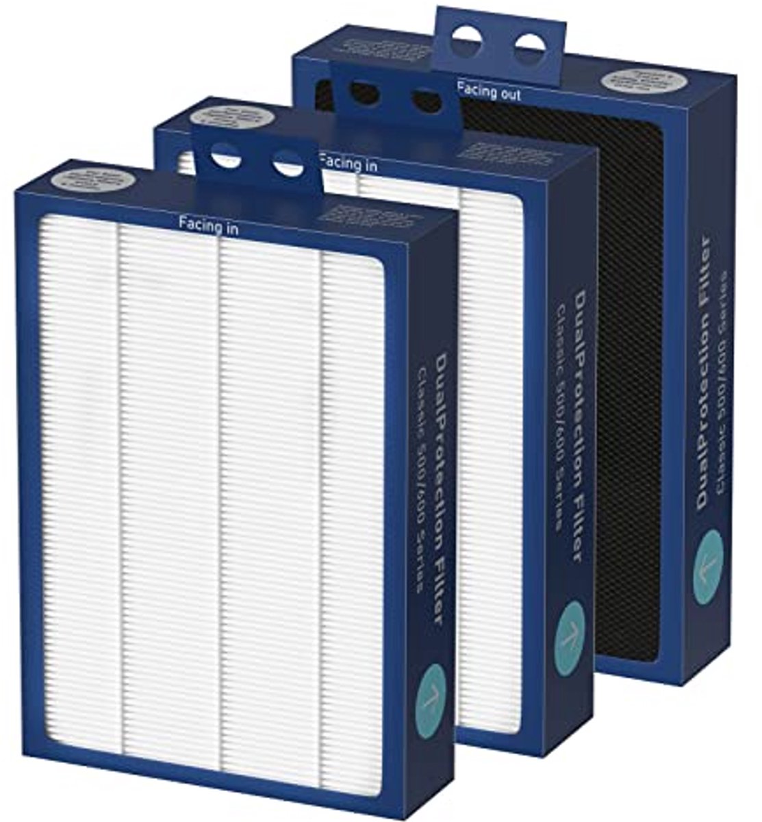 Vervangende filters voor luchtreinigers 500/600-serie - 3 stuks met dubbele bescherming (6154029036015)