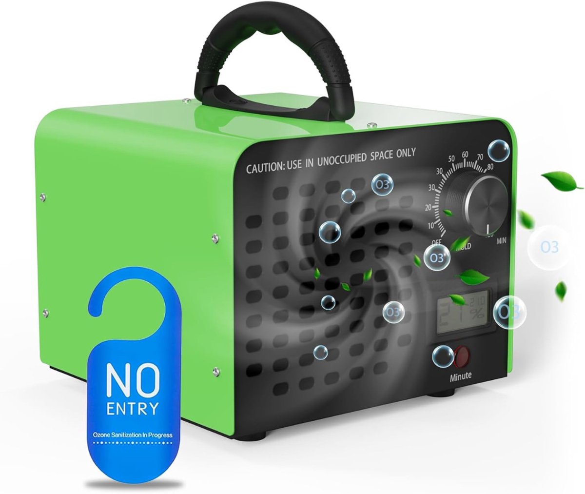 DailySupplies® Ozon Generator - Ozon Apparaat - Ozongenerator - Luchtreiniger - Lucht Verschoner - Lucht sterilisatie - Groen met zwart (8721303560405)