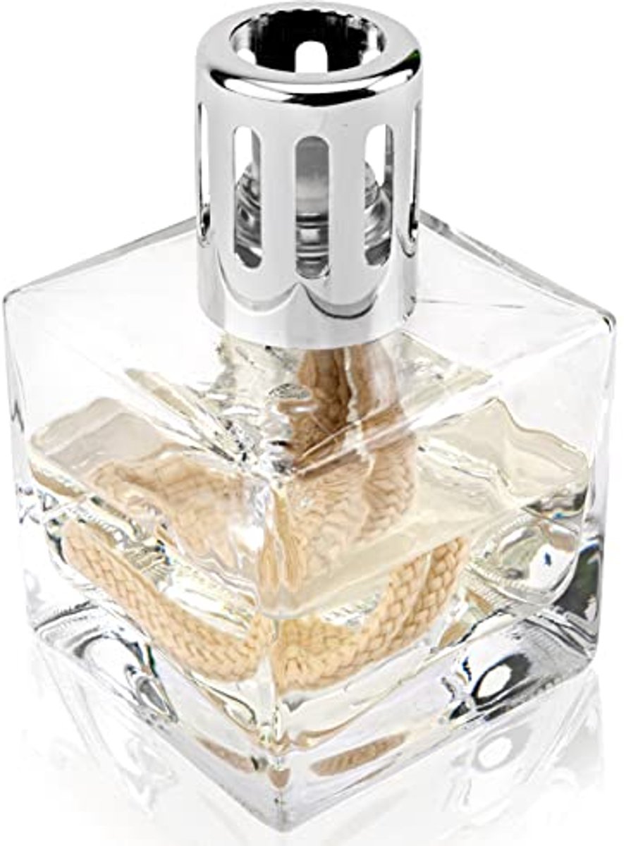 Katalytische geurlamp Cube - Transparante kubus voor luchtreiniging (6153634344386)