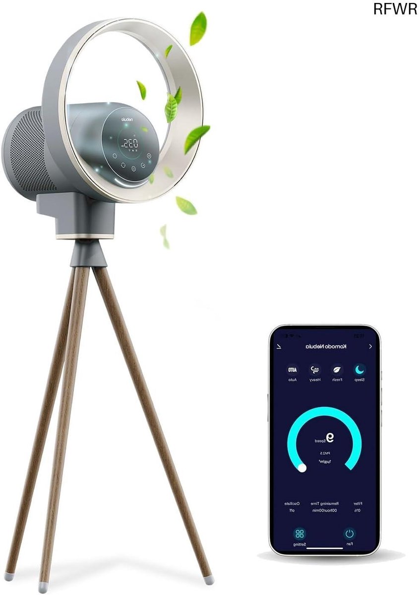 RFWR® 2-in-1 Luchtreiniger en Ventilator voor Ruimtes tot 50m² - Met HEPA 13 Filter en Smart App (8721316232610)