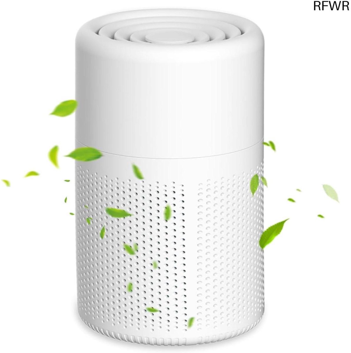 RFWR® Draagbare luchtreiniger met HEPA-filter en aromatherapie voor thuis en op kantoor (8721316232443)