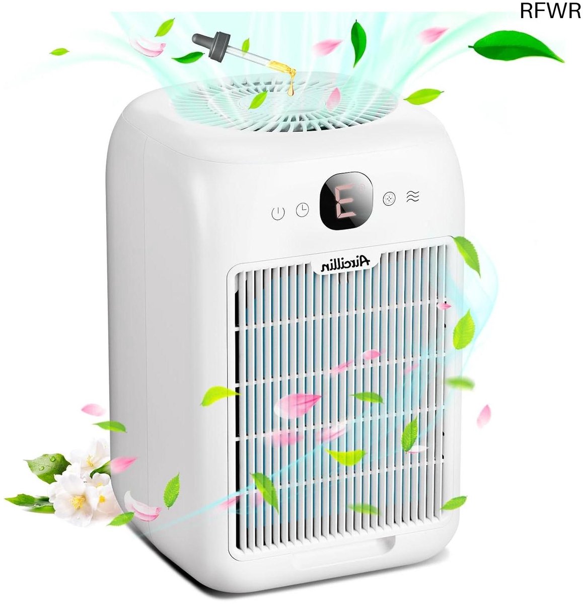RFWR® Draagbare luchtreiniger met HEPA-filter en aromatherapie voor thuis, geschikt voor allergieën, stof en pollen, tot 908 ft² (8721316232542)