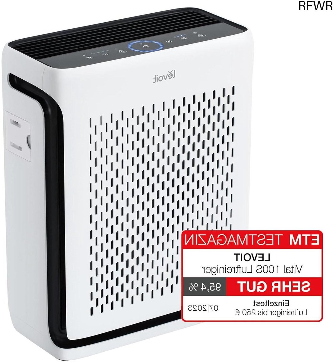 RFWR® HEPA luchtreiniger voor allergieën met Diermodus, 243 m³/h, geschikt voor 52 m², 23 dB, met lichtsensor en wasbaar voorfilter (8721316232498)