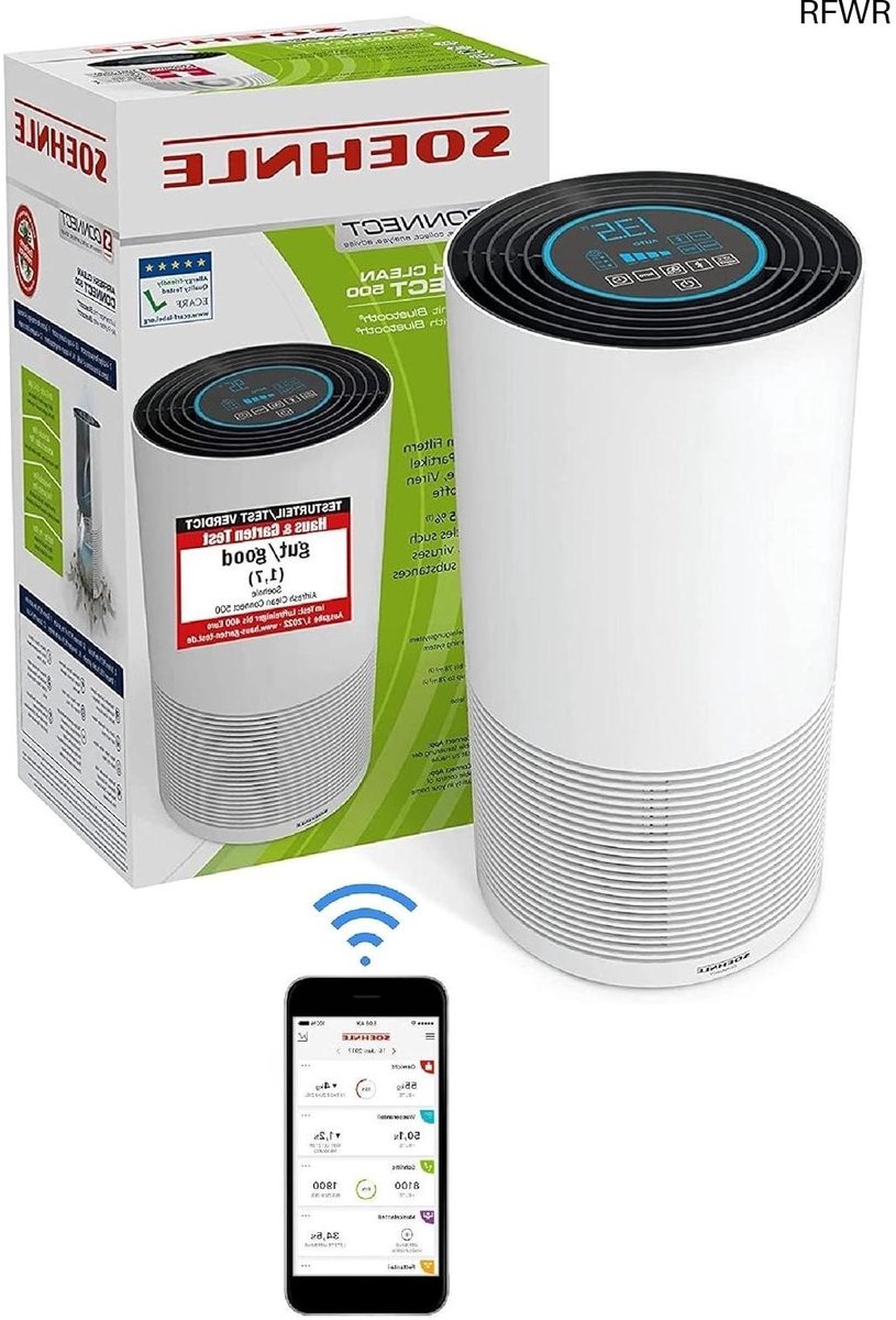 RFWR® Luchtreiniger met 4-traps filtersysteem en luchtkwaliteitsmonitoring (8721316249410)