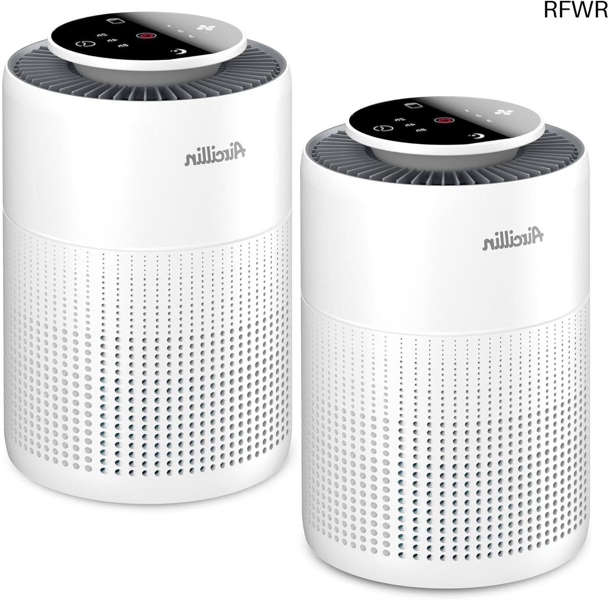 RFWR® Luchtreiniger met HEPA-filter voor Allergieën - 4-traps Filtratie, Geluidsarm, Ideaal voor Thuis, Kantoor en Slaapkamerventilatie (8721316232382)