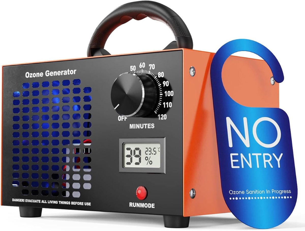 White-Label® Ozon Generator - Ozon Apparaat - Ozongenerator - Luchtreiniger - Lucht Verschoner - Lucht Sterilisatie - Oranje (6152132214276)