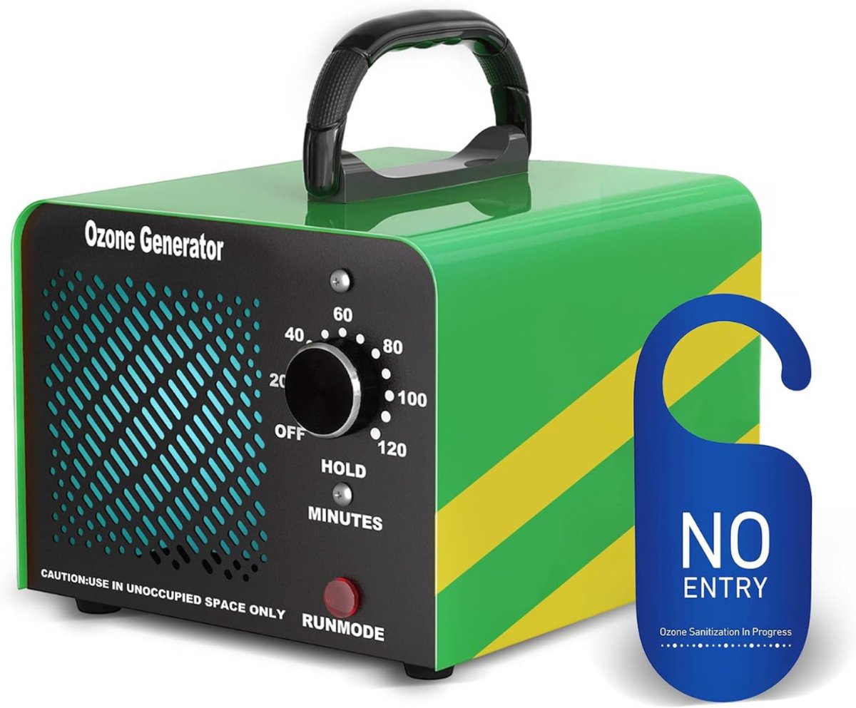 White-Label® Ozon Generator - Ozon Apparaat - Ozongenerator - Luchtreiniger - Lucht Verschoner - Lucht sterilisatie - Groen en Oranje (6152131241273)