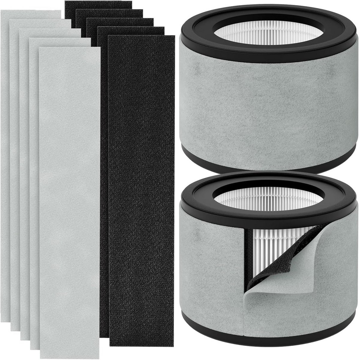 2-Pack Reservefilters voor Luchtreiniger Z-2000 en Z-2500, Inclusief HEPA, Koolstof en Voorfilters (9101035193260)