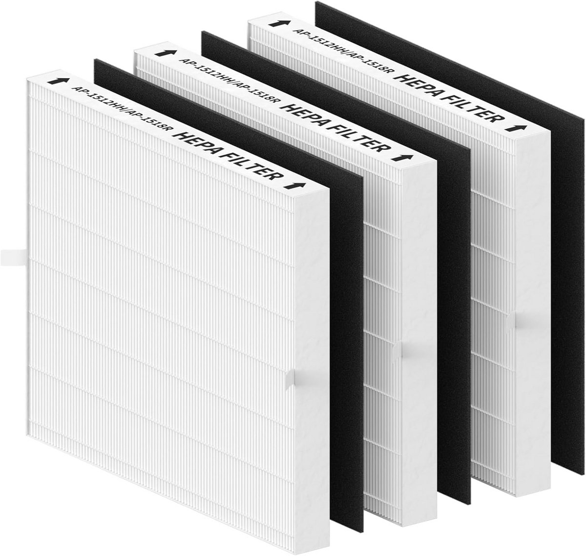 3-Pack HEPA & Koolstoffilters Vervanging voor Luchtreiniger AP-1512HH Series - 6 Stuks (9101042758094)
