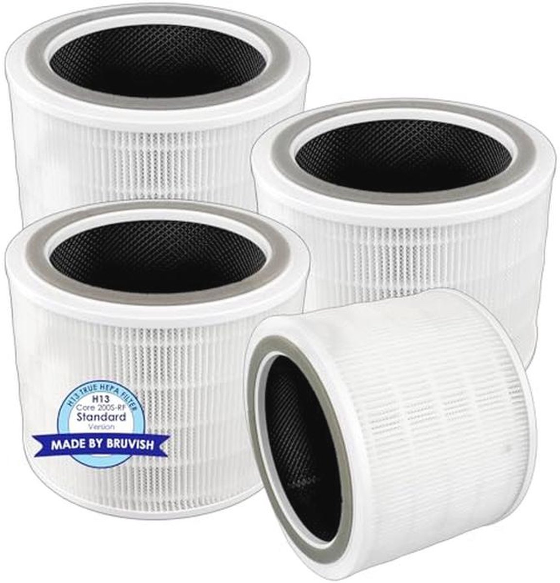 4-pack Vervangingsfilter voor Core 200S Luchtreiniger - H13 True Hepa-filter met Actieve Koolfilters (9101008973110)