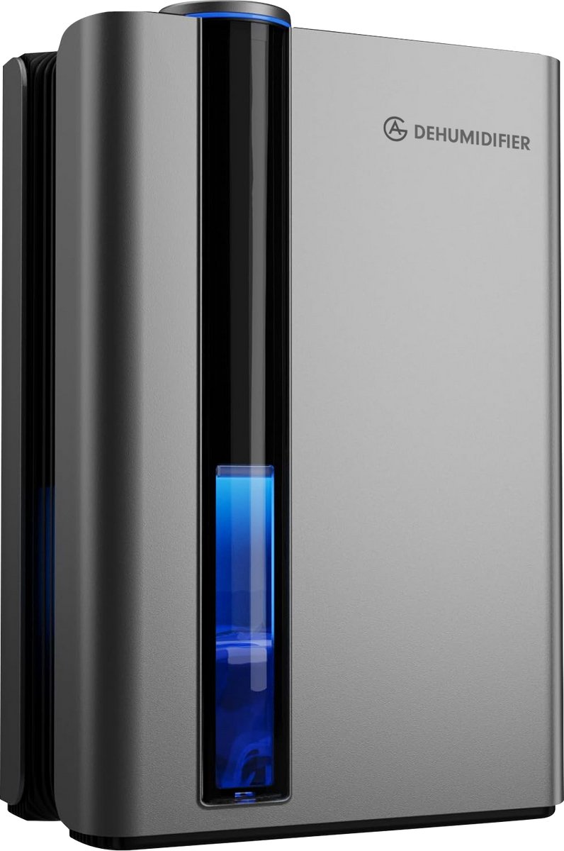 AG330 Luchtontvochtiger en Luchtreiniger - Dehumidifier - Tot 1L Per Dag Ontvochtiging, 35m2 - Grote watertank 2.7L capaciteit - Energiezuinig, Verlichting 7 kleuren - Voor Huis, Kamer, Badkamer & Kelder (8721008759173)