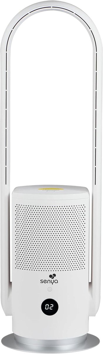 Bladloze ventilator met HEPA-luchtreiniger en afstandsbediening - 9 snelheden en modern design (9101038550558)