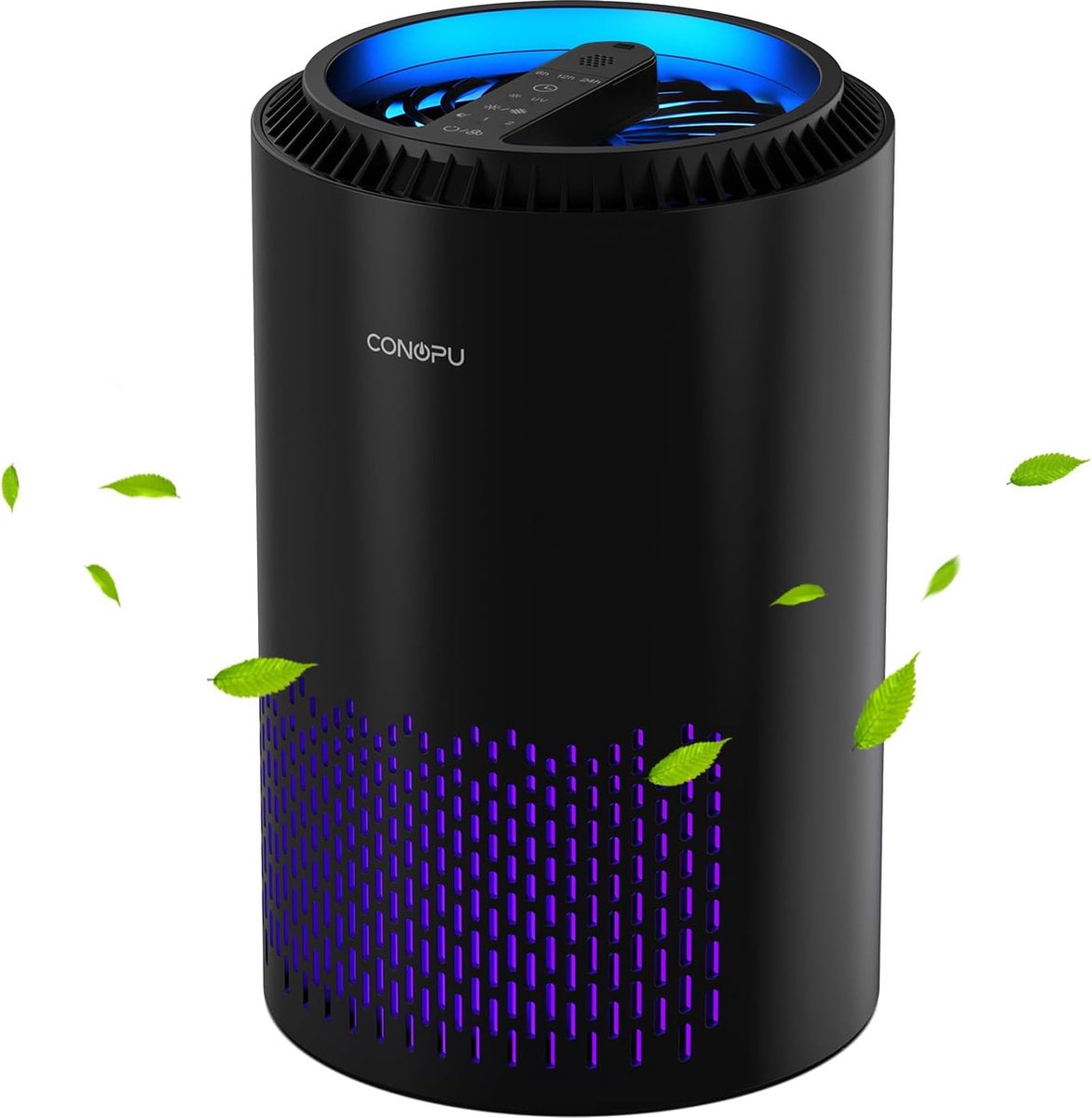 Conopu® - Luchtreiniger - Aroma Diffuser - HEPA-filter - getest op fijnstof, huisstofmijt, hooikoorts en allergie - verwijdert 99,97% bacterien - timer functie (6150715281288)
