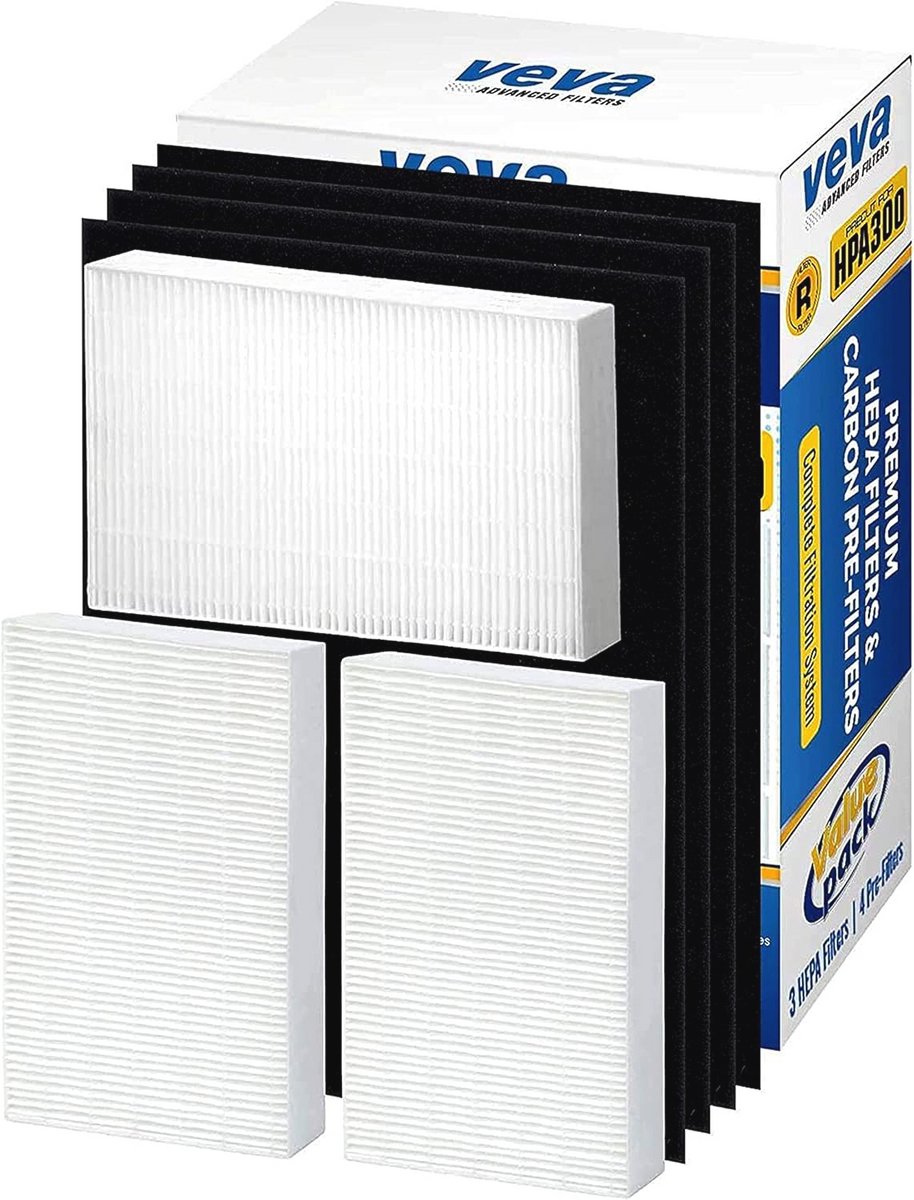 HEPA-filters compatibel met luchtreinigers - 3-pack met actieve koolvoorfilters (9101041623317)