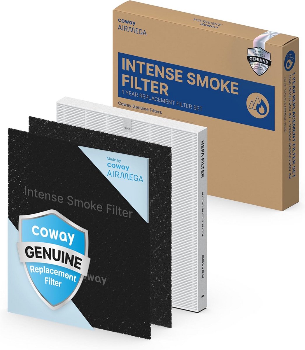 Hogedragende Luchtreiniger Filterset met HEPA en Koolstoffilters voor Intense Rookverwijdering (9101041812438)