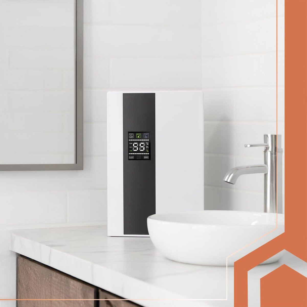 Luchtontvochtiger en luchtreiniger met UV, 90 W, 650 ml/dag, 2 l watertank, 25-30 dB, hygrostaat, timer, afstandsbediening (9101046725085)