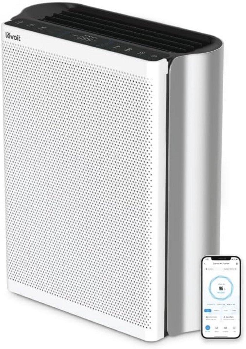 Luchtreiniger voor Allergieën en Grote Ruimtes met Slimme Wifi en Luchtkwaliteitsmonitor (9101039927281)