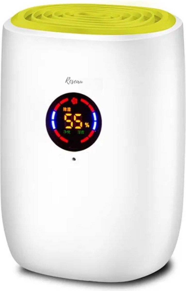 Vochtvreter Elektrisch - Deshumidificateur - Luchtontvochtiger - Dehumidifier - Ontvochtiger - Luchtreiniger Kelder - Voor in Huis - Slaapkamer & Badkamer - Groen (8721184116890)