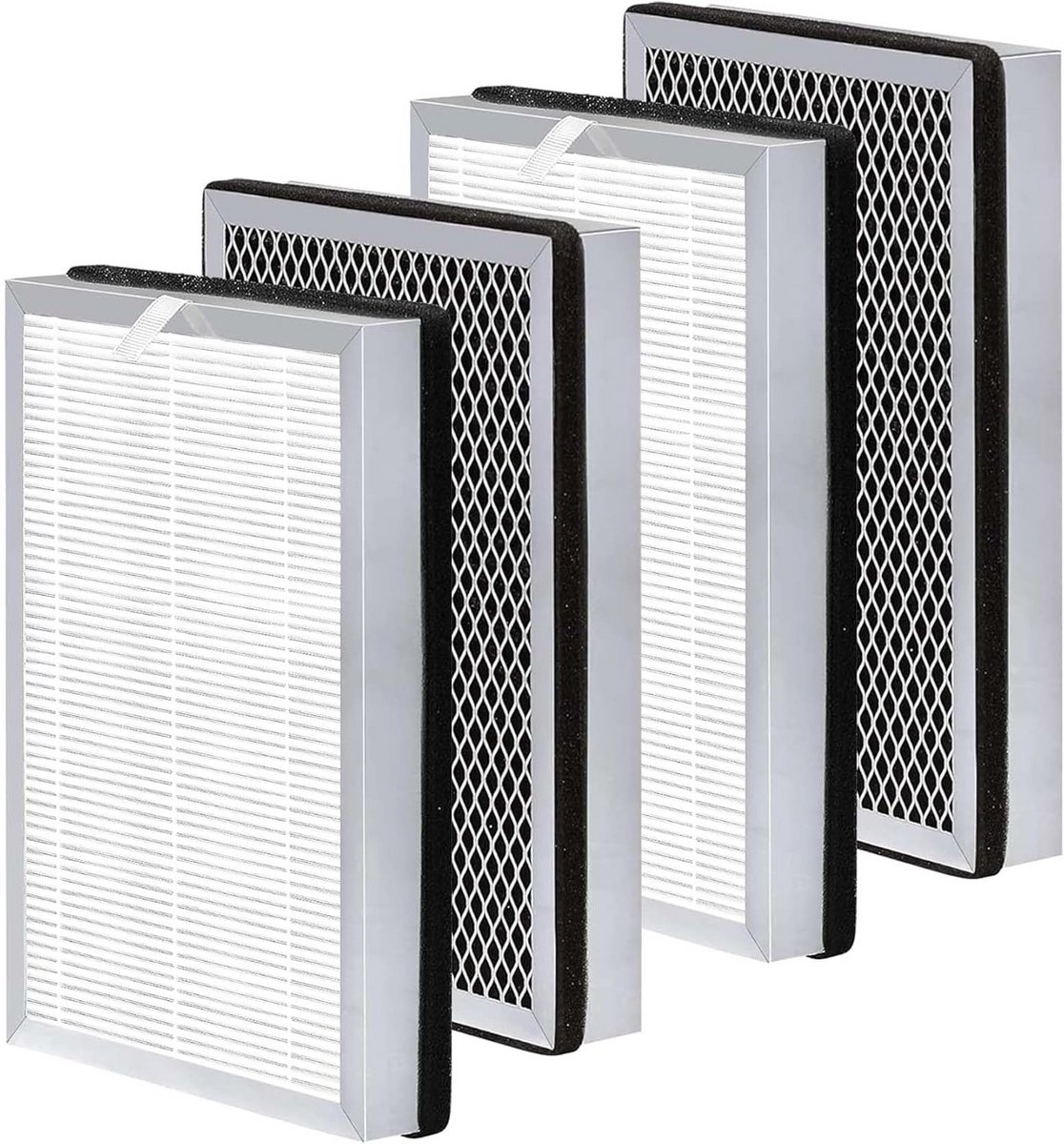 4x 3-in-1 Vervangingsfilters voor Luchtreiniger: Voorfilter, HEPA & Koolstof (9101066245389)