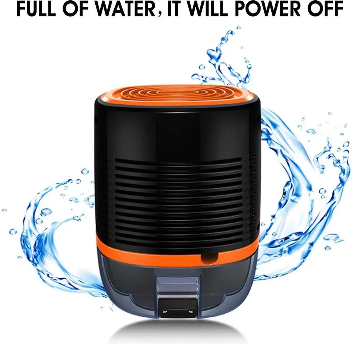 Bolmans - Dehumidifier - Luchtontvochtiger Slaapkamer - Luchtontvochtigers - Lucht Ontvochtiger - Zwart - Ontvochtiger en Luchtreiniger - 23x16.5cm - 800ml - 300ml Per Dag - Extra Stil (6150545990930)