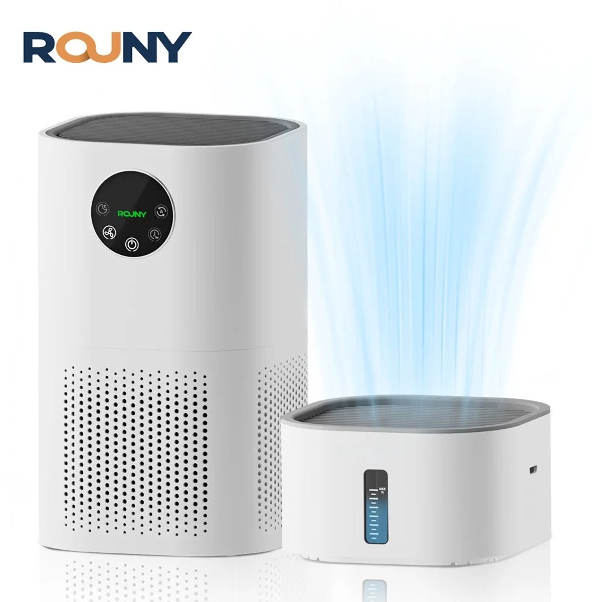 Bosko Luchtreiniger - 2 in 1 Luchtreiniger met Luchtbevochtiger - Luchtreinigers - Voor Huisallergieën en Huisdieren - Luchtreiniger met Hepa Filter H13 - Wit (8721515260056)