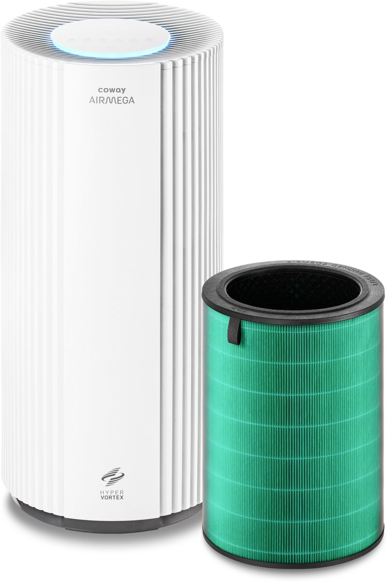 Coway Luchtreiniger - AIRMEGA 450 - met HEPA filter - Air Purifier - CADR 734 m³/u - voor grote ruimtes (tot 153 m²) - AQI-display (PM1/PM2.5/PM10) - energiebesparende modus - Wit (8809825509604)