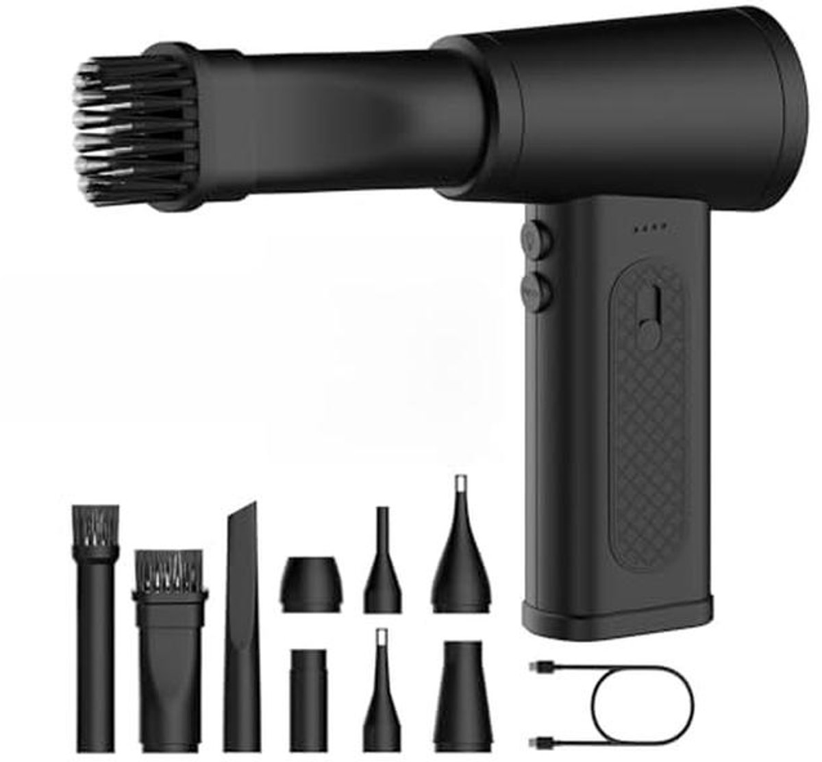 Elektrische Stofblazer - 120.000 RPM, 7.4V, 4000mAh, USB-C - Draagbare Samengestelde Luchtreiniger voor PC, Toetsenbord, Laptop en Elektronica - Herbruikbaar en Oplaadbaar (9101062141135)