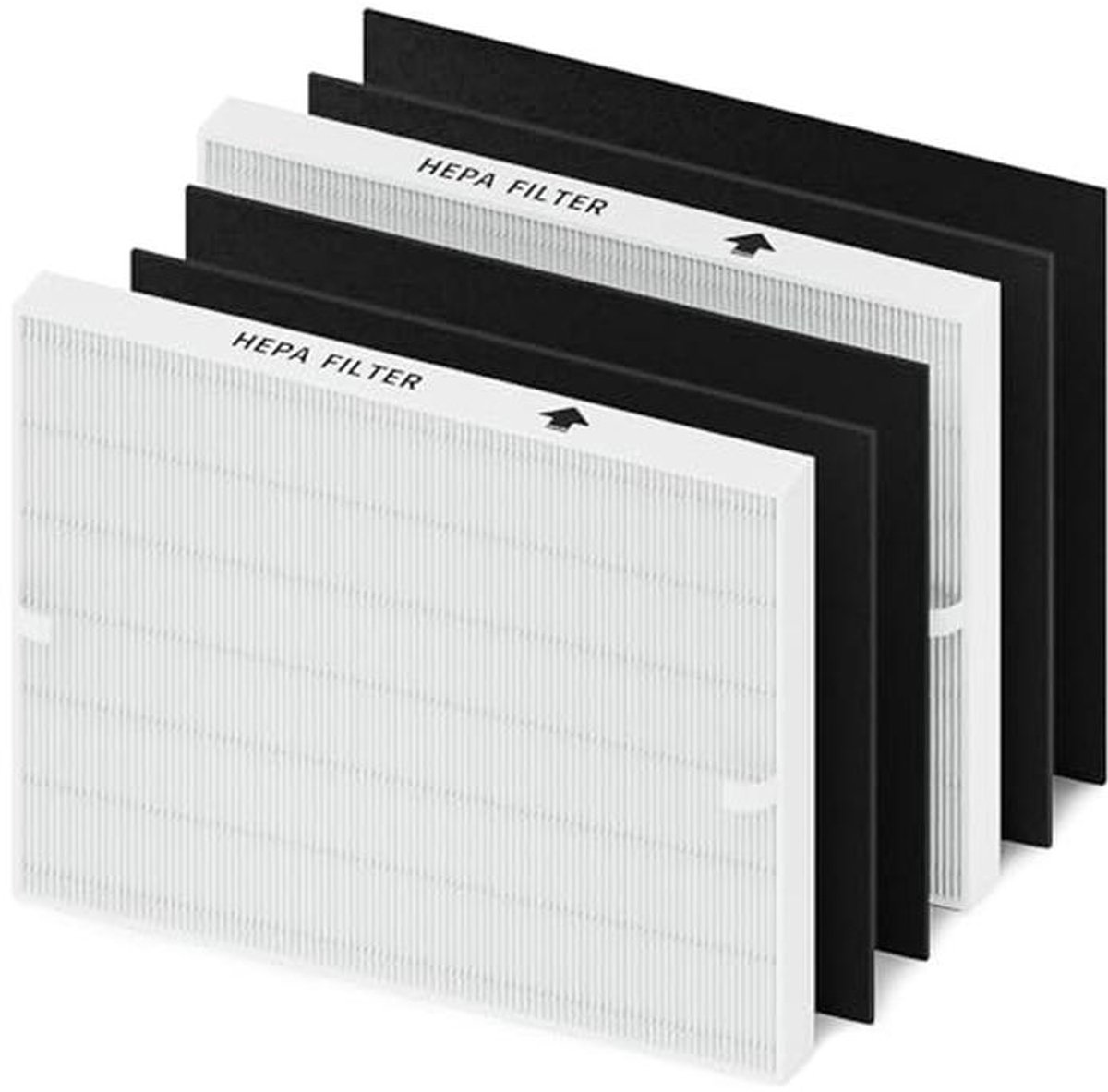 HEPA en koolstoffilters 2-pack voor luchtreinigers - Vervangingsset voor optimale luchtkwaliteit (9101068146431)