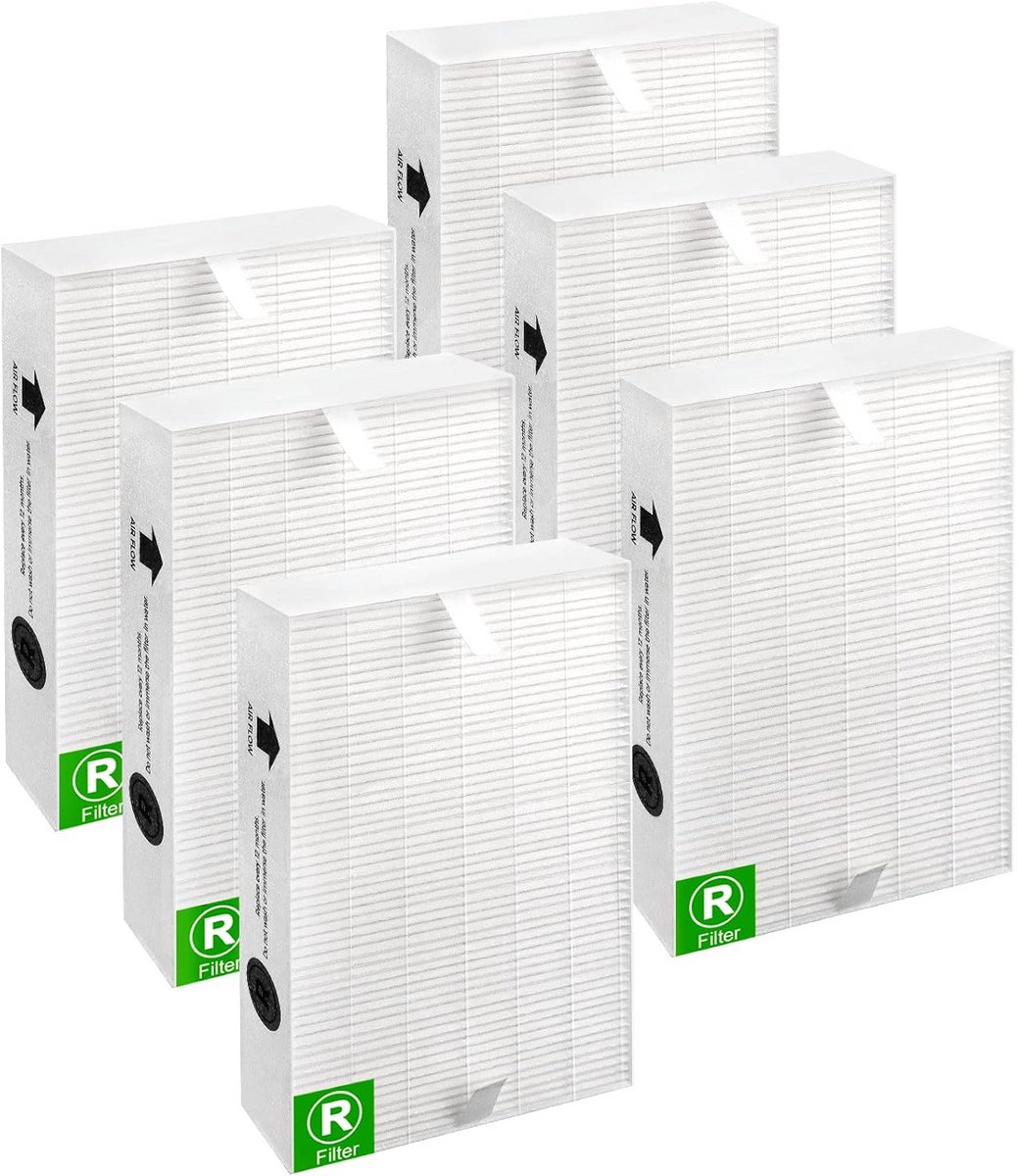HEPA-filtervervanging voor luchtreinigers - Compatibel met verschillende modellen - 6 stuks (9101068737530)