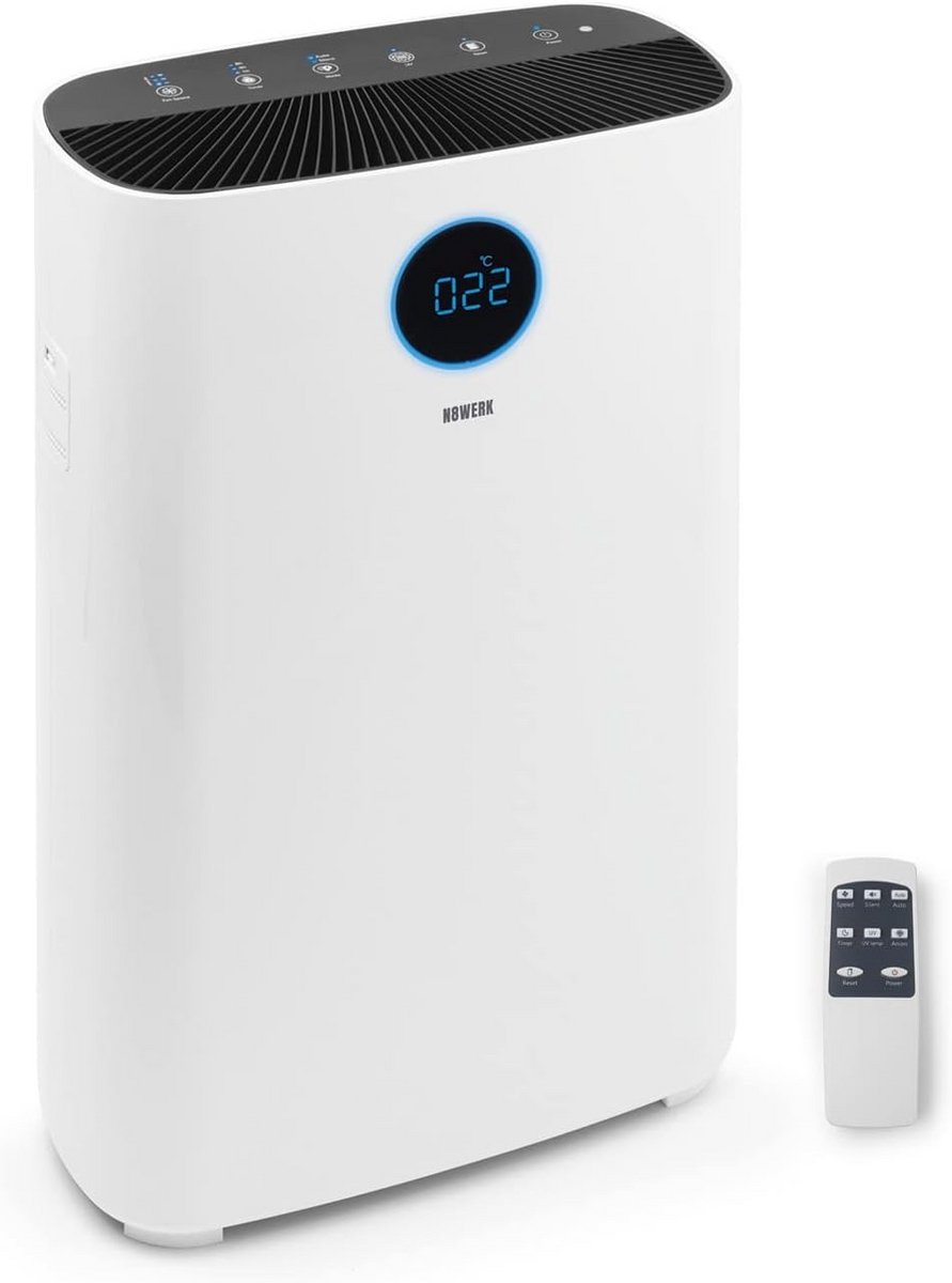 Krachtige luchtreiniger met H14 HEPA filter voor allergenen en stof | Geschikt voor 50m² | App bediening (9101060163351)