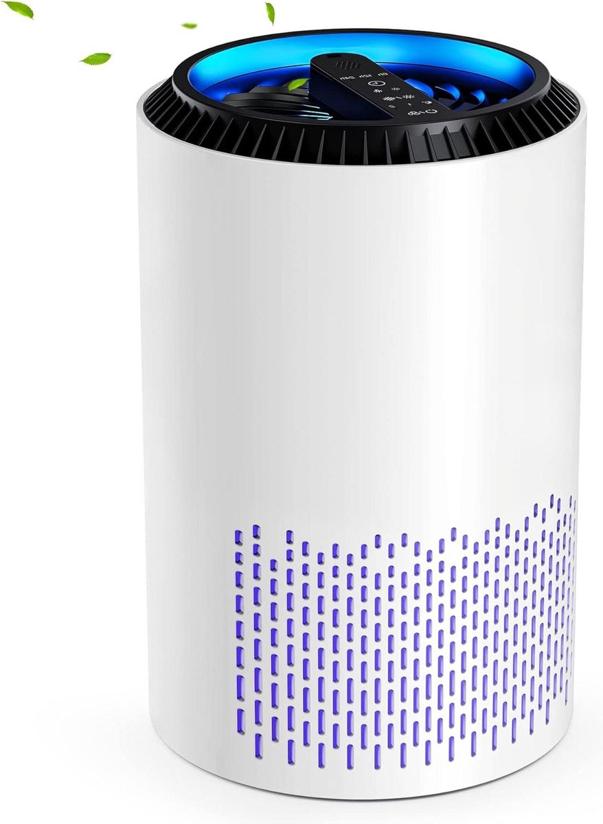 Luchtreiniger met allergieën - Hepa H13-filter - luchtfilter met 3 filterniveaus - 99,97% filtervermogen - luchtreiniger met aromatherapie - stofgeur wit (8785301329983)