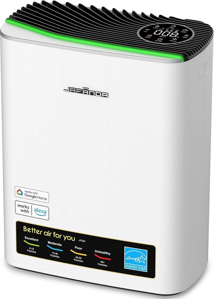 Luchtreiniger voor Thuis met HEPA-filter - Intelligente Bedieningsopties, 99,97% Allergieën Verwijderen (9101068164183)