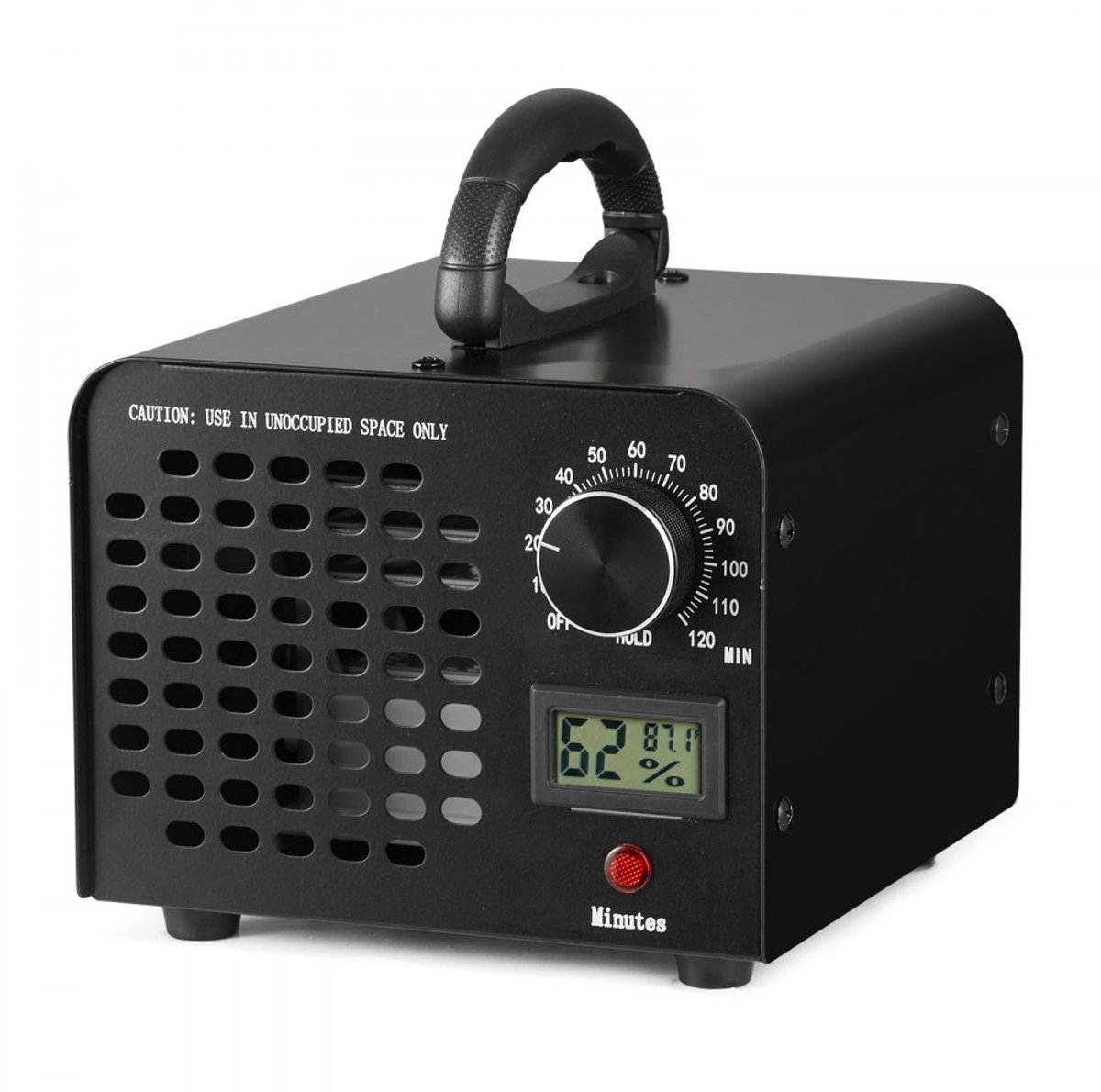 Ozongenerator - Ozonisator Luchtreiniger - Ozonoutput 24.000 mg/u - Bereik 300 m² - Timer 0-120 min - Geurverwijdering - Vochtigheidsweergave - Vermogen 100 W (6097708436464)