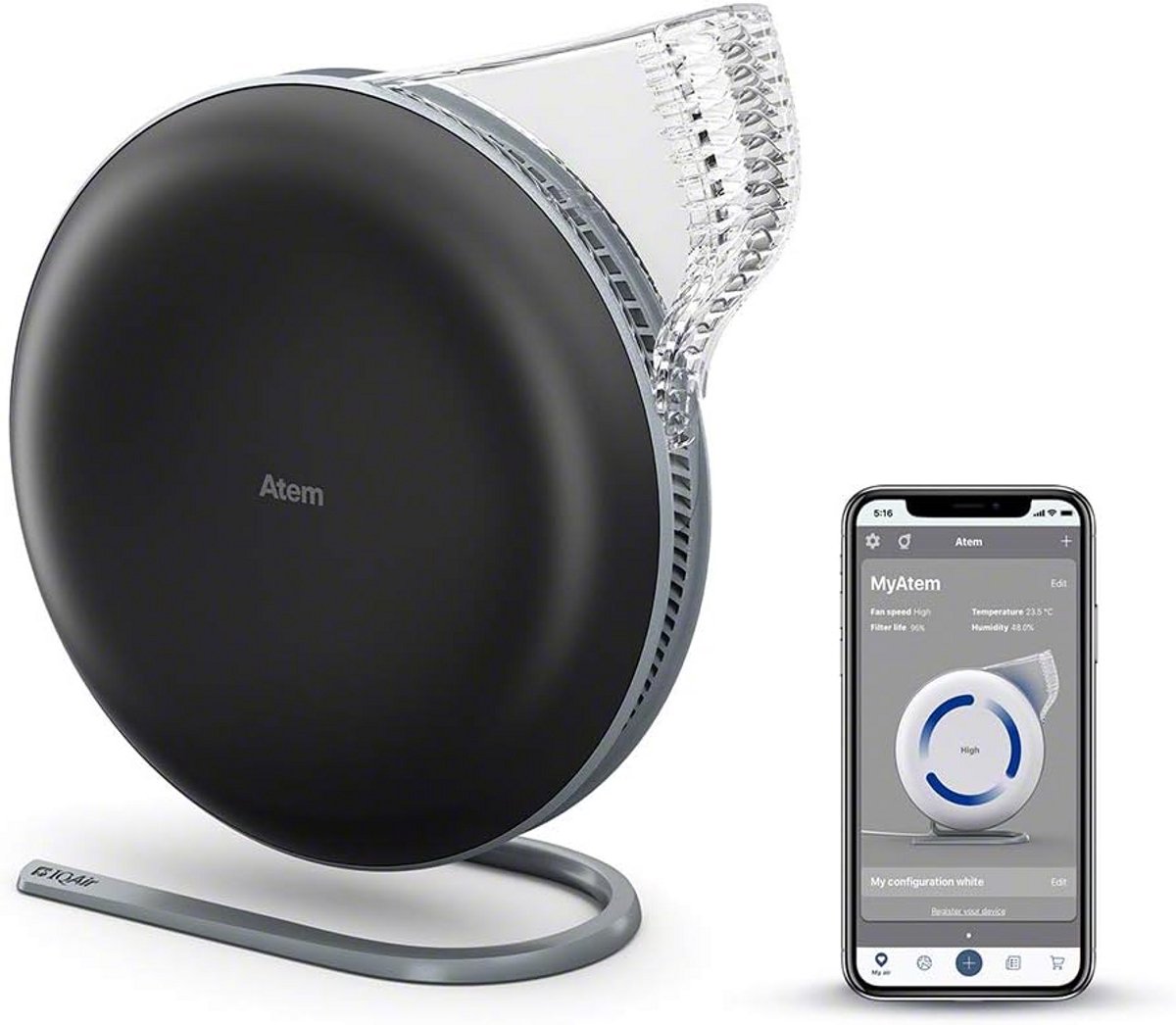 Slimme Luchtreiniger voor Kleine Ruimtes - Verwijdert Virussen, Stof, Allergenen en Pollen (9101057386947)