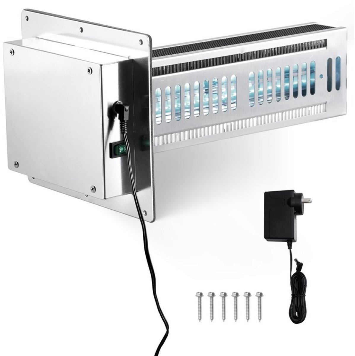 UV-C luchtreiniger - In-kanaal HVAC systeem - UVC 254 nm - Vermogen 24 W - 2 Lampen - Koolstoffilter - Voor luchtkanalen en airco - Voor het hele huis (6152724452444)