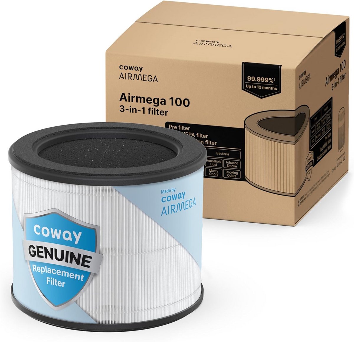 Vervangingsfilterset voor Luchtreiniger, True HEPA en Geurfilter (9101075213409)