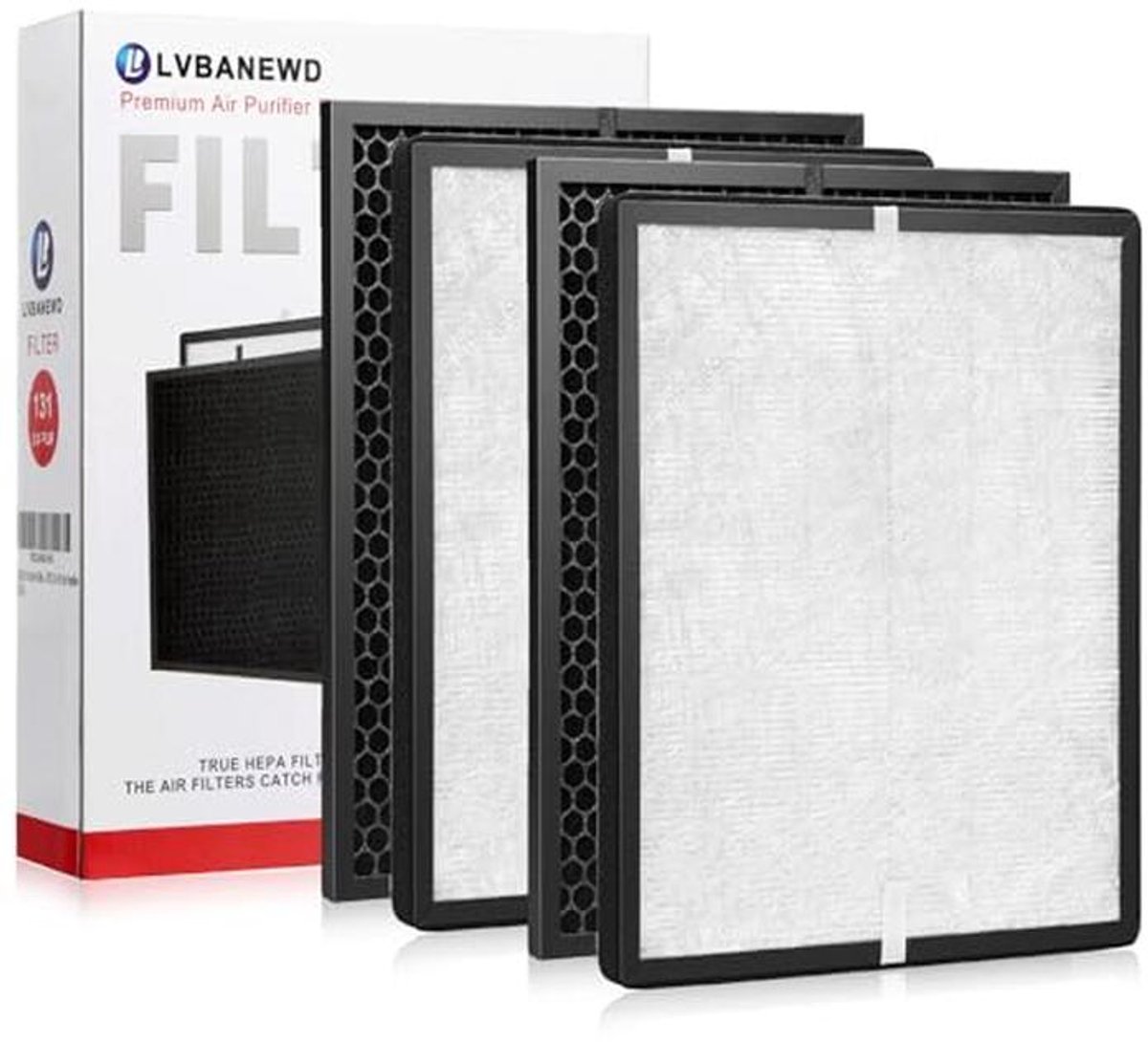 Voorfilter, True HEPA en Actieve Kool Vervangende Filters Set voor Luchtreinigers (9101068244854)