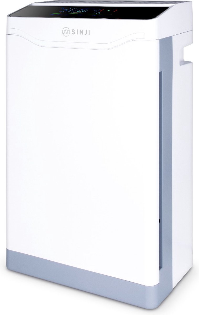 Sinji Luchtreiniger / Air Purifier - HEPA H13 + Koolstoffilter - 420 m³/u, voor ruimtes tot ca. 100 m² - UV-C + Ionisatie - PM2.5 Sensor - App + Afstandsbediening - Nachtmodus - Timer & Display - Helpt bij stof, pollen, huisstofmijt & geurtjes (8719323918283)