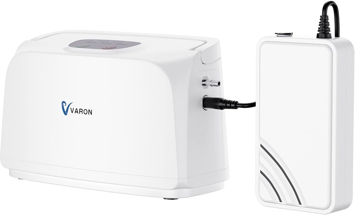 Zuurstofconcentrator - Oxygen Concentrator - Zuurstof - Zuurstof Generator - Zuurstofpomp - Draagbaar - Luchtreiniger - Pollen - Wit (8721359011623)