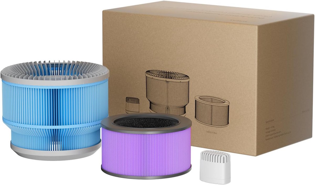 3 Reservefilters voor Luchtbevochtiger en Luchtreiniger met HEPA en Waterfilter (9101130707379)