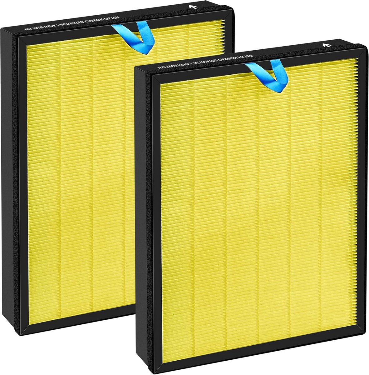3-in-1 H13 True HEPA Vervangingsfilter voor Luchtreiniger - Geschikt voor Allergieën en Huisdierharen - 2 Stuks (9101108981909)