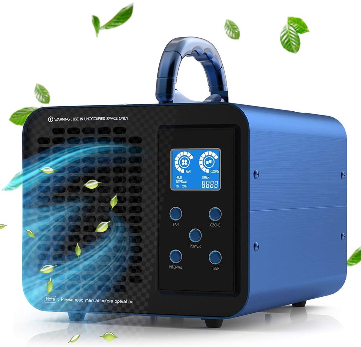 ApexArte® Ozon Generator - Ozon Apparaat - Ozongenerator - Luchtreiniger - Lucht Verschoner - Lucht Sterilisatie - Blauw en Zwart (9506948334463)