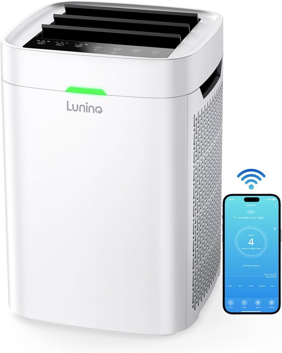 Krachtige HEPA Luchtreiniger voor Grote Ruimtes tot 240m² met Wifi en Luchtkwaliteitsmonitor (9101129143553)