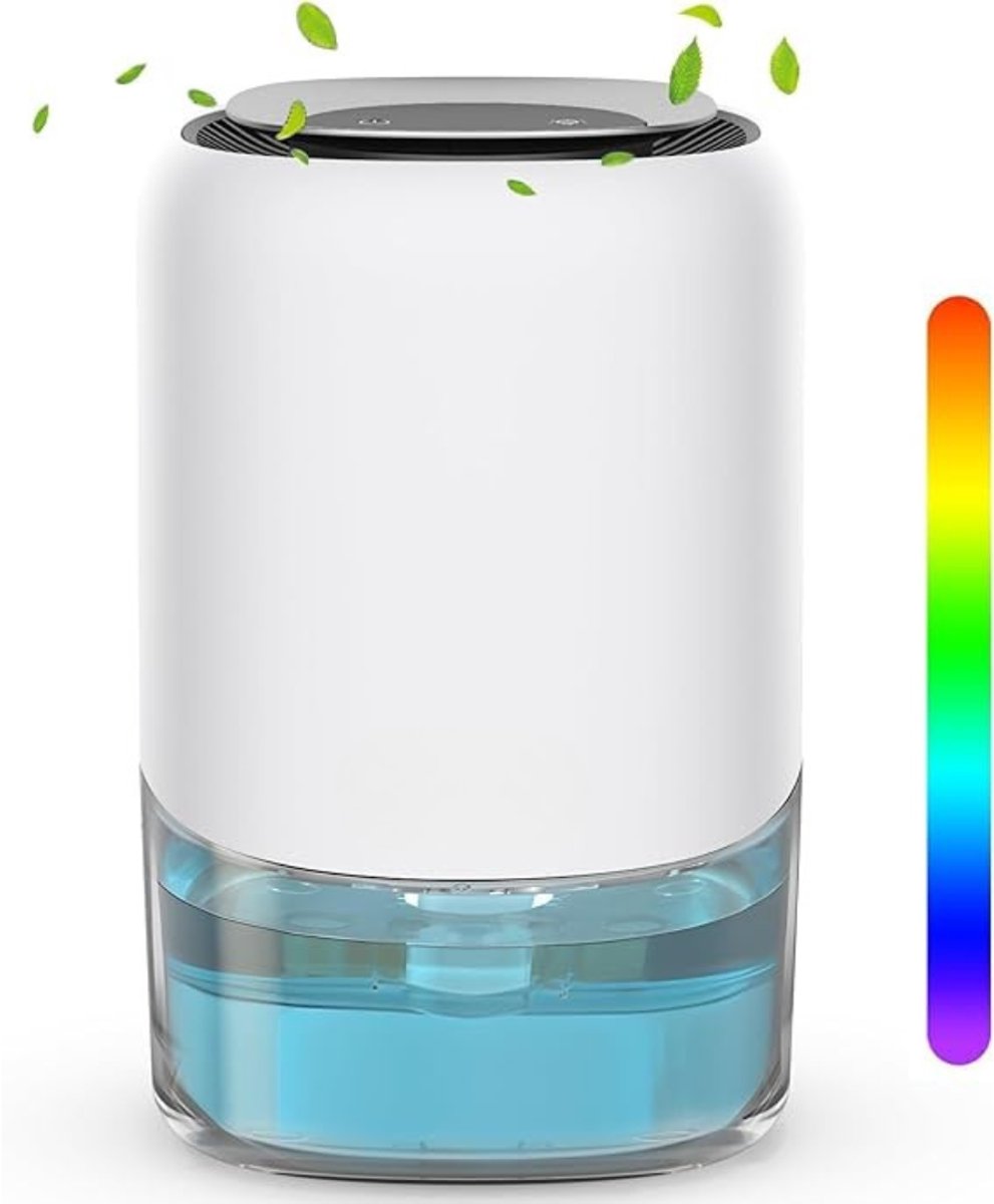 Nexvo® Luchtontvochtiger Slaapkamer - Luchtontvochtiger - Luchtreiniger - 1100ml - Wit - 16cm x 16cm x 24cm (6153235742789)