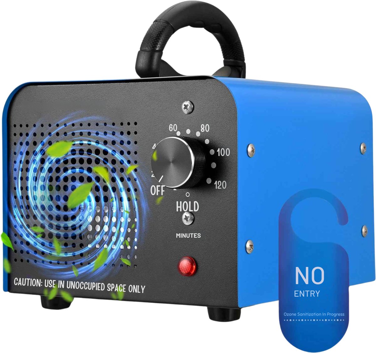 Ozongenerator 60000 mg/h - Industriële Ozon Luchtreiniger en Geurverwijderaar - Voor Auto, Kamer en Huis - Timerfunctie - Draagbaar (8721447752186)